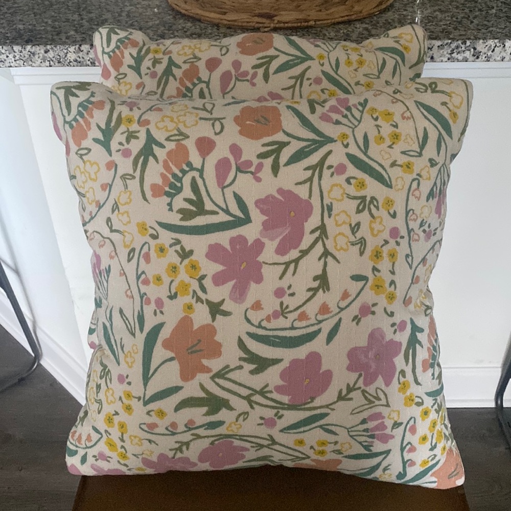 2 Target Floral Pillows